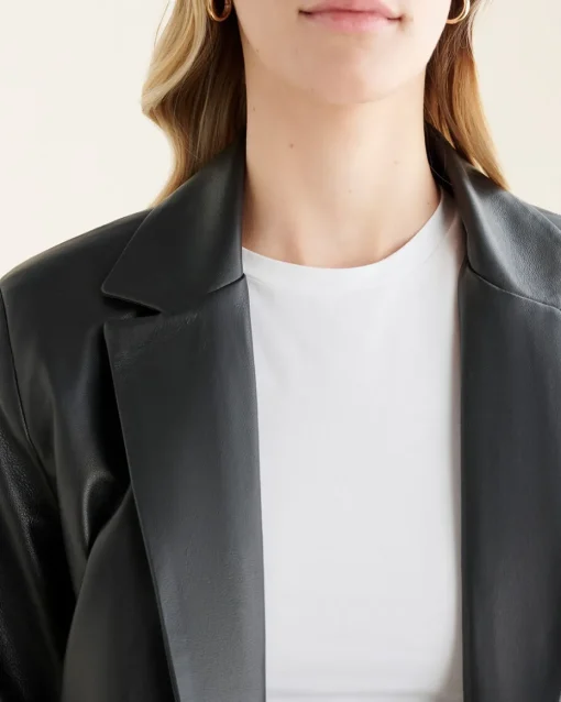 Womens Leather Blazer