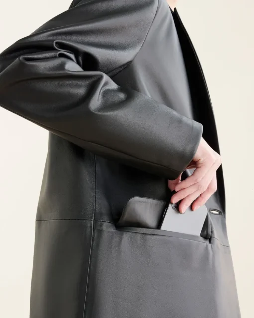 Womens Leather Blazer