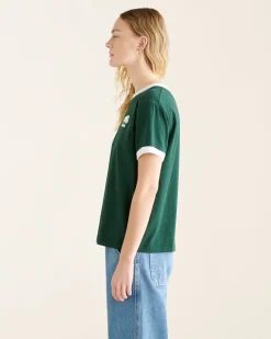 Womens Organic Relaxed Cooper Ringer T-shirt