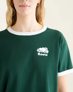 Womens Organic Relaxed Cooper Ringer T-shirt