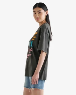 Womens Positive Vibes Relaxed T-shirt