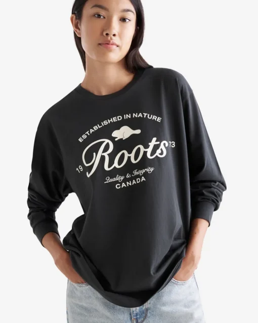 Womens Roots Signature Long Sleeve T-Shirt